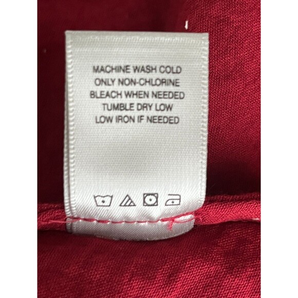 John Mark Shirt Women XL Button Tunic Wire Collar Red Artsy Lagenlook‎ Oversized - Picture 6 of 6